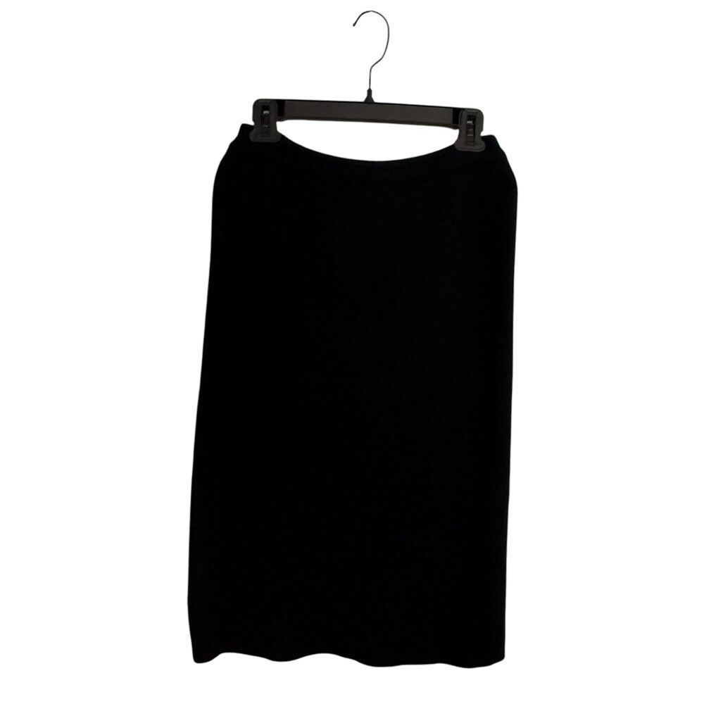 Black Lambswool‎ Pencil Skirt Size S Office Siren Quiet Luxury Dark Academia